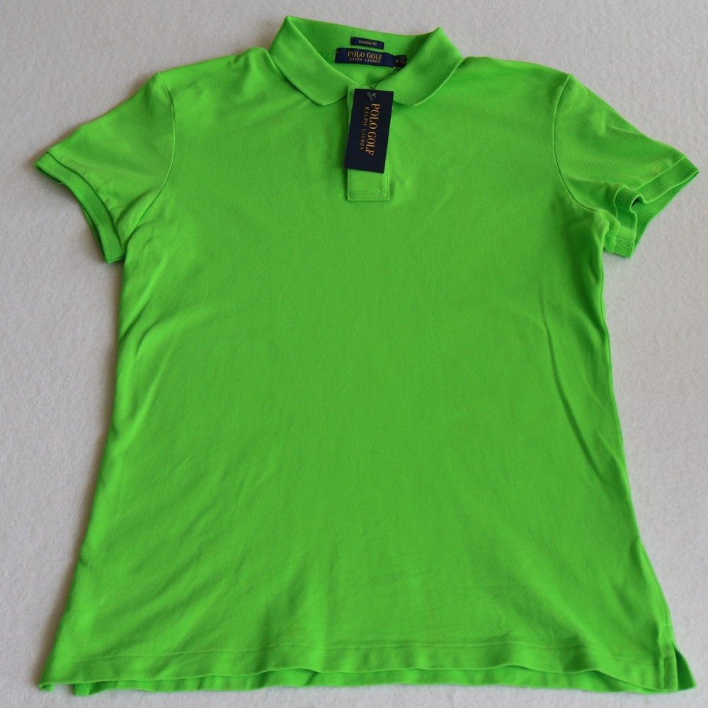Ralph Lauren Women's Golf Classic Fit Polo Size Small Lime Green Lot of 2 Flawed